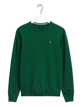 Jersey Gant Verde Cuello Redondo Para Hombre