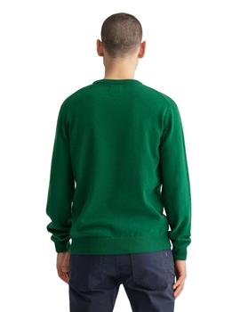 Jersey Gant Verde Cuello Redondo Para Hombre