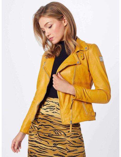 Cazadora Freaky Nation Biker Princess Amarilla Para Muje