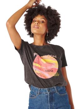 Camiseta Naf Naf Luna Rosa Para Mujer