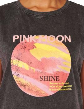 Camiseta Naf Naf Luna Rosa Para Mujer