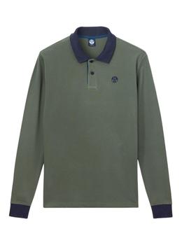 Polo North Sails Verde Manga Larga Para Hombre