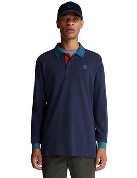 Polo Norths Sails Marino Manga Larga Para Hombre