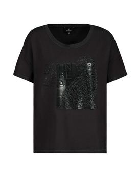 Camiseta Monari Negra Fluida Para Mujer