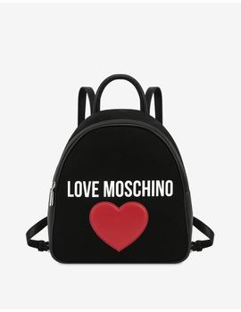 Mochila Moschino Con Parche Corazón Negra Para Mujer