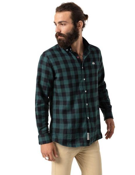 Camisa Altonadock Cuadros Verde Para