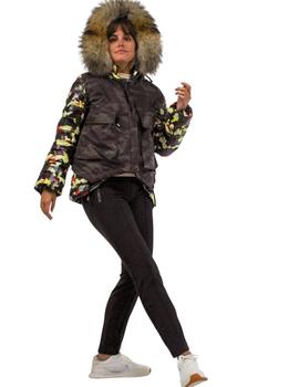 Parka Flo - Clo Color Estampado Militar Para Mujer