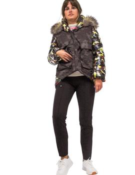 Parka Flo - Clo Color Estampado Militar Para Mujer