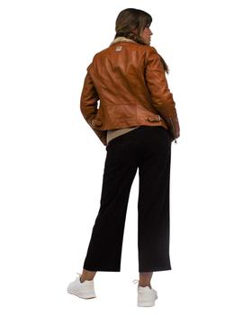 Cazadora Freaky Nation Biker Lady Camel Forrada Para Mujer