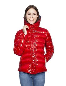 Cazadora Henry Arroway Rojo Brillo Harlow Para Mujer