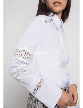 Camisa Blanca Con Pasamanería de Alba Conde para mujer