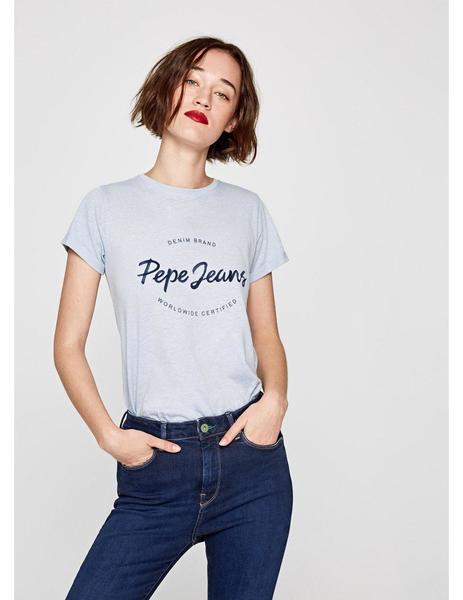 Camiseta Pepe Jeans Estilo Vintage Azul Para Mujer