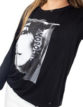 Camiseta Monari Foto Negra Para Mujer