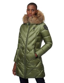 Plumas Blauer Largo Regina Verde Para Mujer