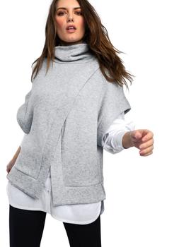 Sudadera Alba Conde Gris Manga Corta Para Mujer