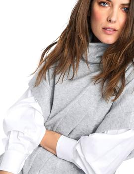 Sudadera Alba Conde Gris Manga Corta Para Mujer