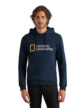 Sudadera National Geographic Marino Bordada