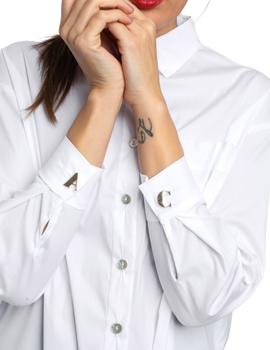 Camisa Alba Conde Blanco Manga Francesa Para Mujer