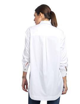 Camisa Alba Conde Blanco Manga Francesa Para Mujer