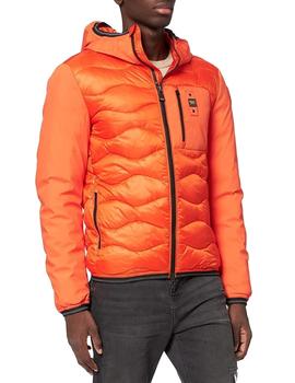 Plumífero Blauer Verde Herman Naranja Combinado Para Hombre