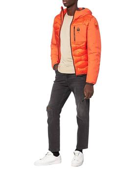 Plumífero Blauer Verde Herman Naranja Combinado Para Hombre