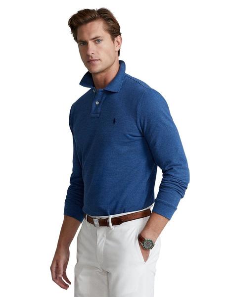 Polo Para Hombre Ralph Lauren Azul Manga Larga