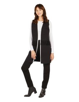 Chaleco Anna Mora Negro Tachuelas Para Mujer