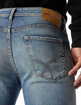 Vaqueros Gas Jeans Sax Zip Azul Medio Para Hombre