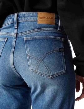 Vaqueros Gas Jeans Daila Azul Medio Para Mujer