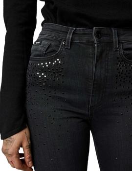 Vaqueros Gas Jeans Star G Bling Negros Para Mujer