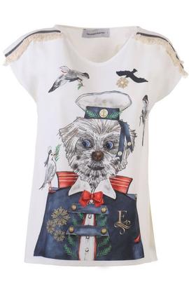 Camiseta The Extreme Collection Puppy Blanco Para Mujer