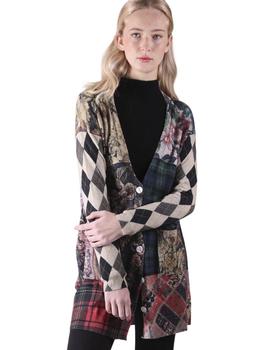 Chaqueta Vilagallo Estamapdo Patchwork Para Mujer