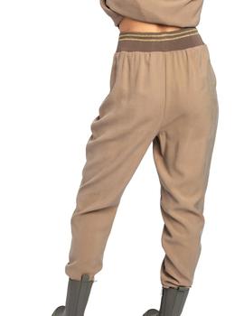 Pantalón Alba Conde Camel Jogger Para Mujer