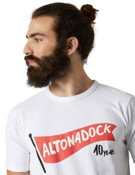 Camiseta Altonadock Blanco Banderín Para Hombre