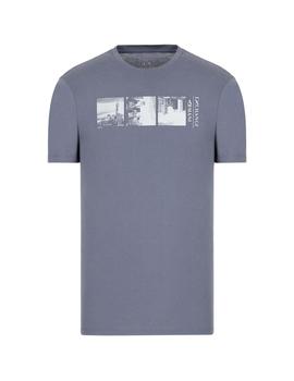 Camiseta Armani Exchange Gris Rascacielos Para Hombre