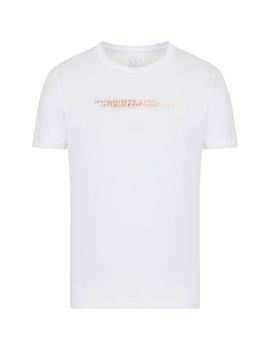 Camiseta Armani Exchange Blanca Logo Dorado Para Hombre