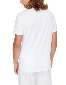 Camiseta Armani Exchange Blanca Logo Dorado Para Hombre