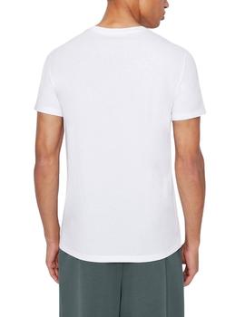Camiseta Armani Exchange Blanca Maxi Logo Para Hombre