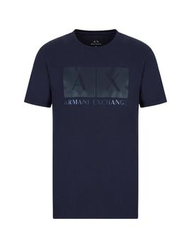 Camiseta Armani Exchange Logo Marino Para Hombre