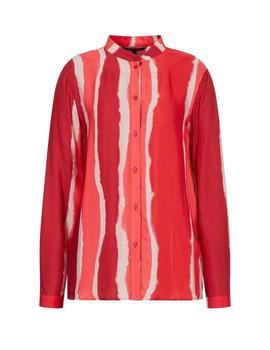 Camisa Armani Exchange Rojo Rayas Para Mujer