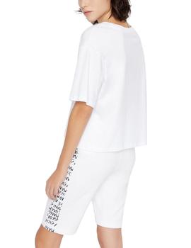 Camiseta Armani Exchange Blanca Estampado Para Mujer