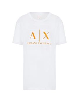 Camiseta Armani Exchange Blanca Logo Para Mujer
