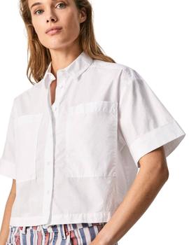 Camisa Pepe Jeans Popelín Miucha Blanca Para Mujer