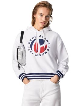 Sudadera Pepe Jeans Cherie Blanca Para Mujer