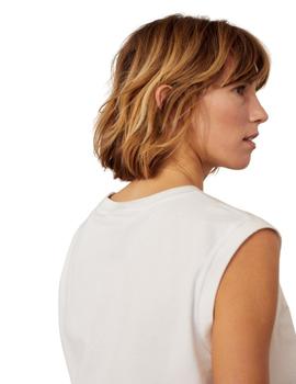 Camiseta Ecoalf Mara Blanco Sin Mangas Para Mujer