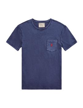 Camiseta Ralph Lauren Marino Bolsillo Para Hombre
