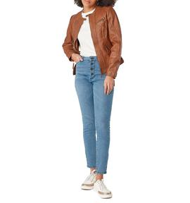 Cazadoras de piel color camel sale