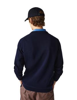 Jersey de hombre en algodón ecológico con cuello de pico