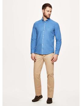 Camisa Hackett Oxford Azul Para Hombre