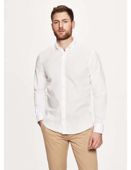 Camisa Hackett Oxford Blanca Para Hombre